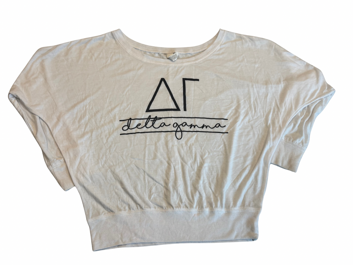Delta Gamma Off-the-Shoulder Long Sleeve Tee
