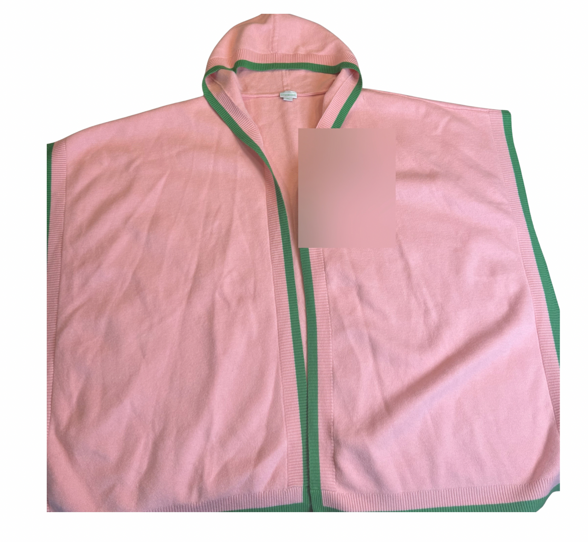 Pink Hooded Cape with Green Trim - 3XL