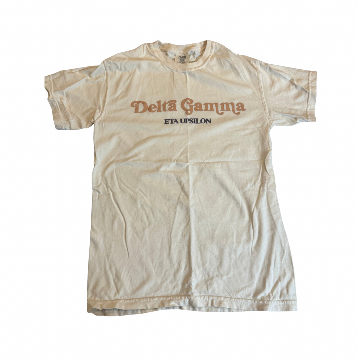 Delta Gamma Eta Upsilon Cream Tee - Size S