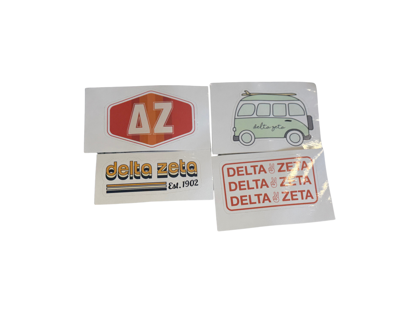 Delta Zeta sticker pack, set of 4