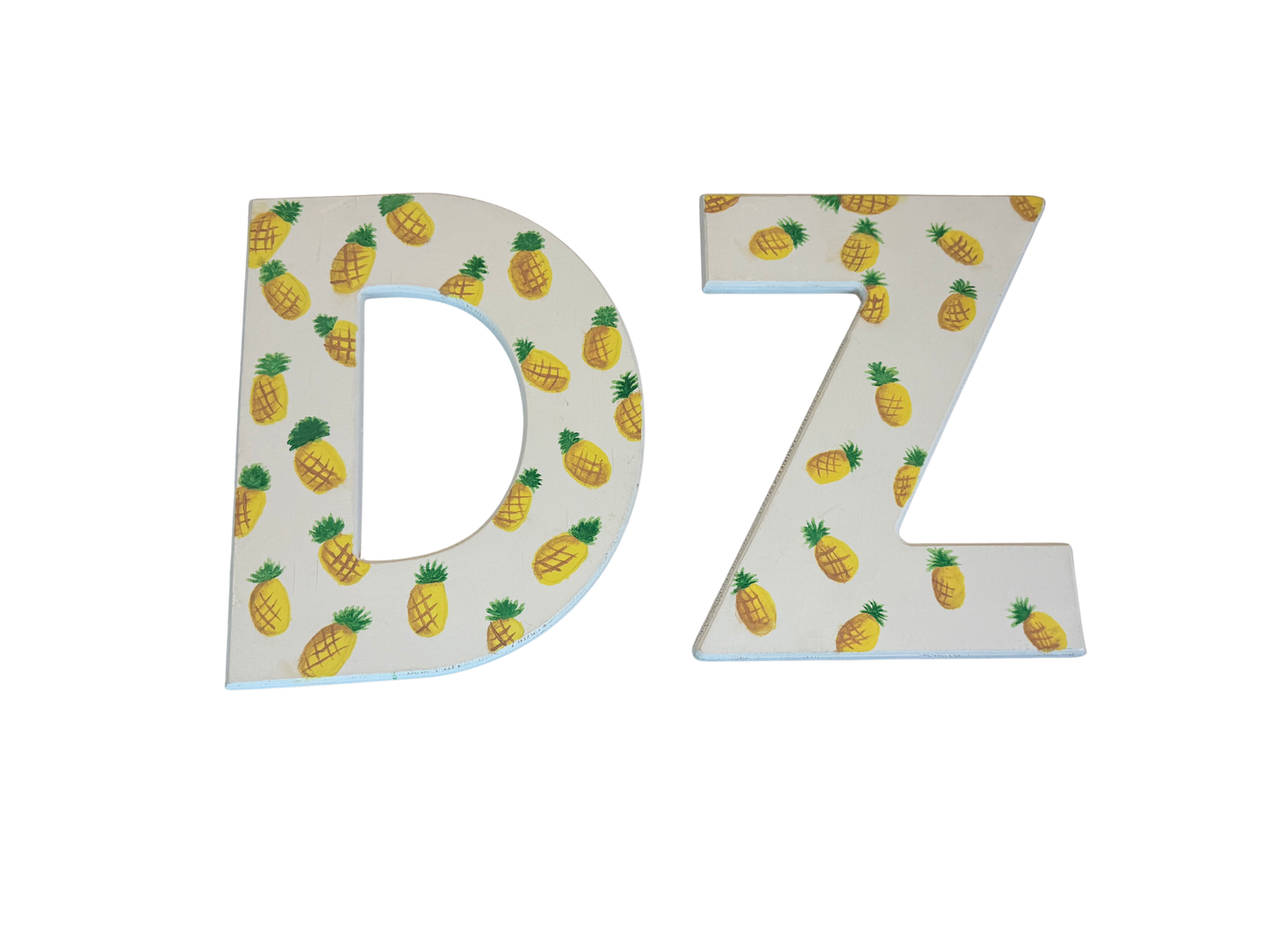 Delta Zeta pineapple decor letters, 12 by 9 inches
