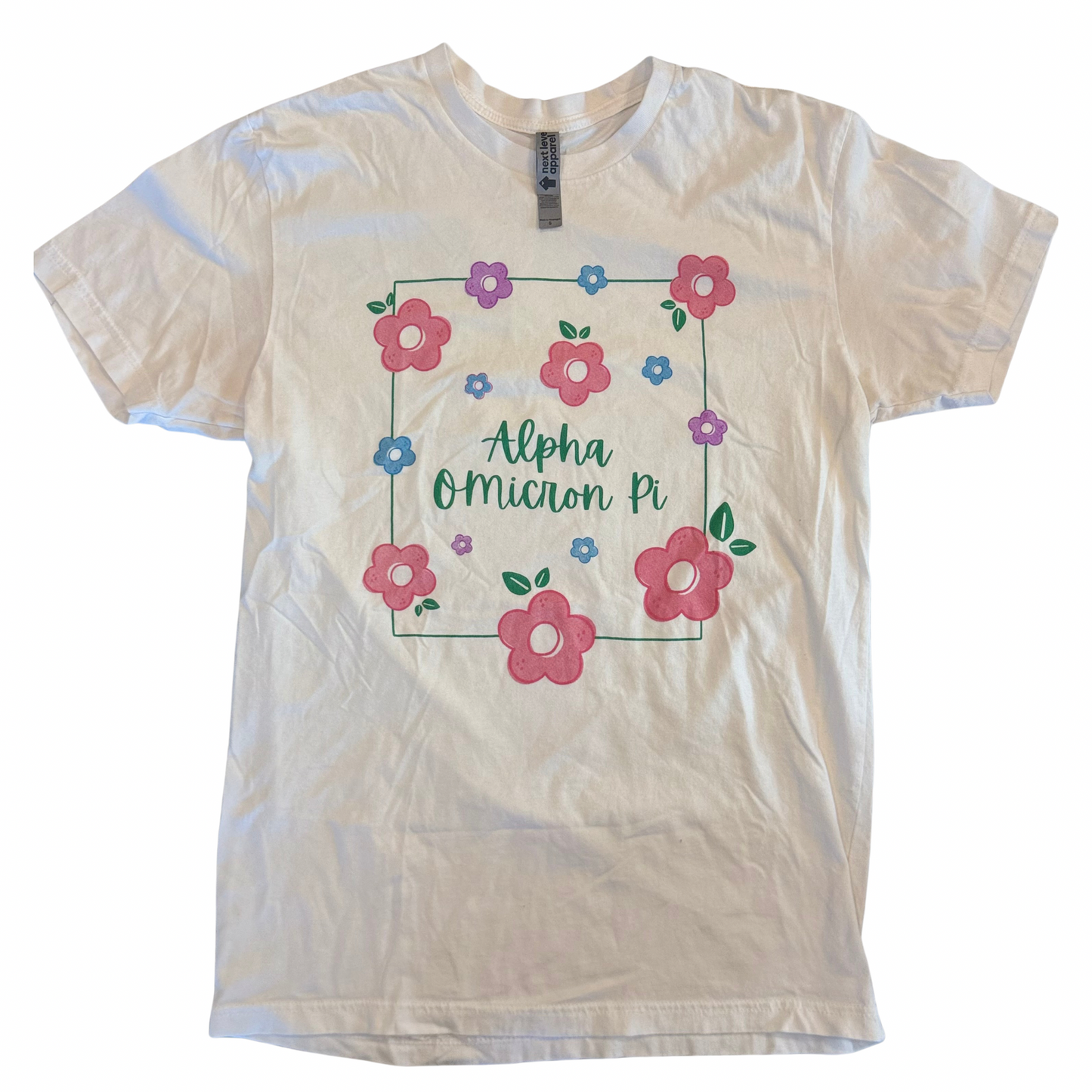 Alpha Omicron Pi Floral Graphic Tee