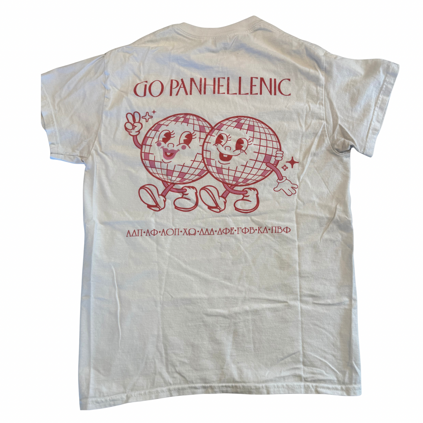 Go Panhellenic Disco Ball Tee Back