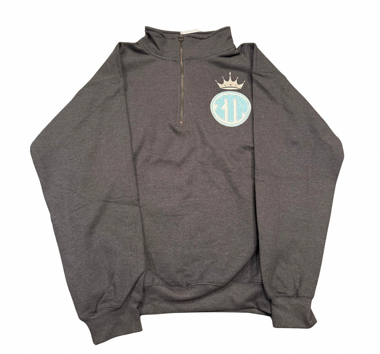 ZTA Gray Crown Logo Pullover Sweatshirt Size M