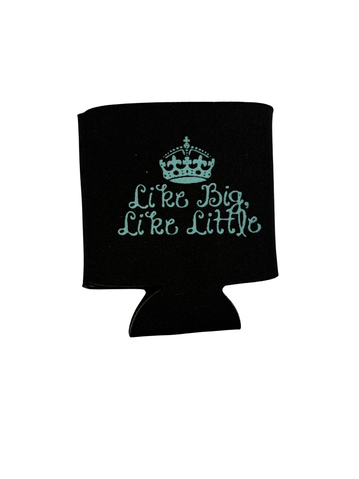 Delta Gamma Like Big Like Little can cooler with teal crown design