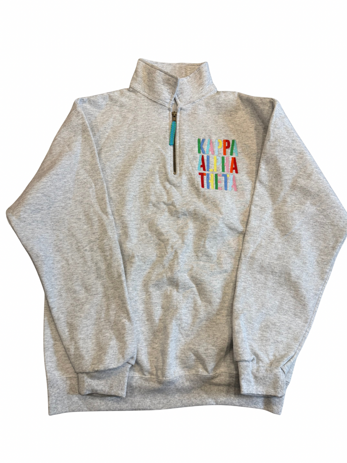 Kappa Alpha Theta Light Gray Pullover Sweatshirt Size M