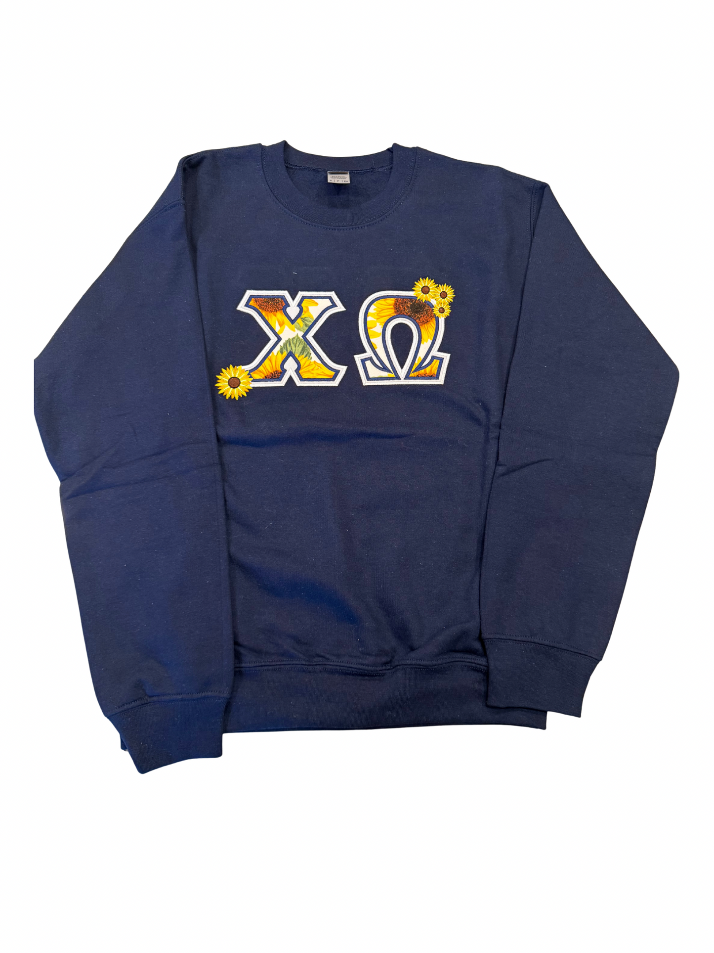 Chi Omega Navy Blue Sweatshirt Size S