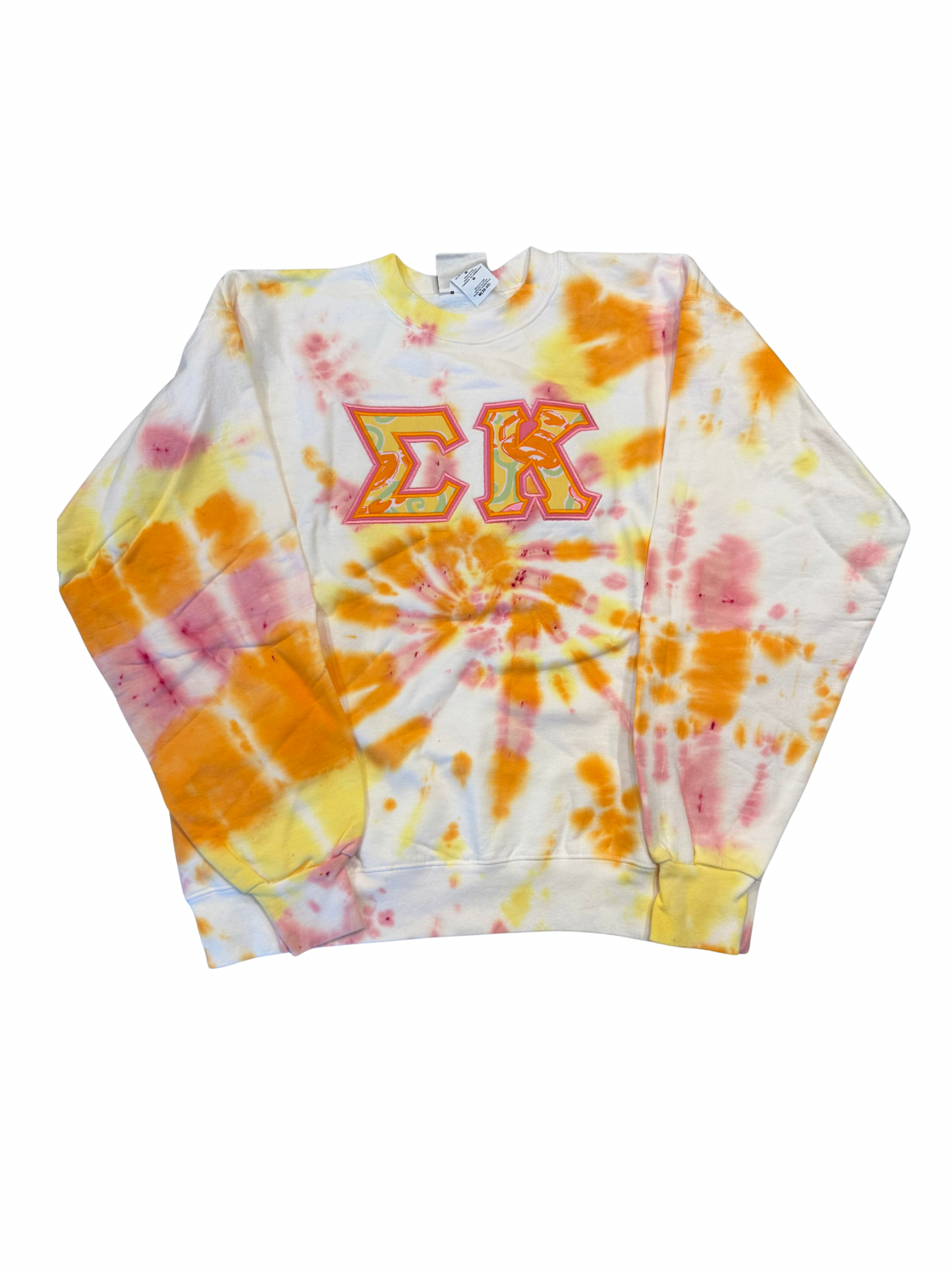 Sigma Kappa Orange Tie Dye Sweatshirt Size M
