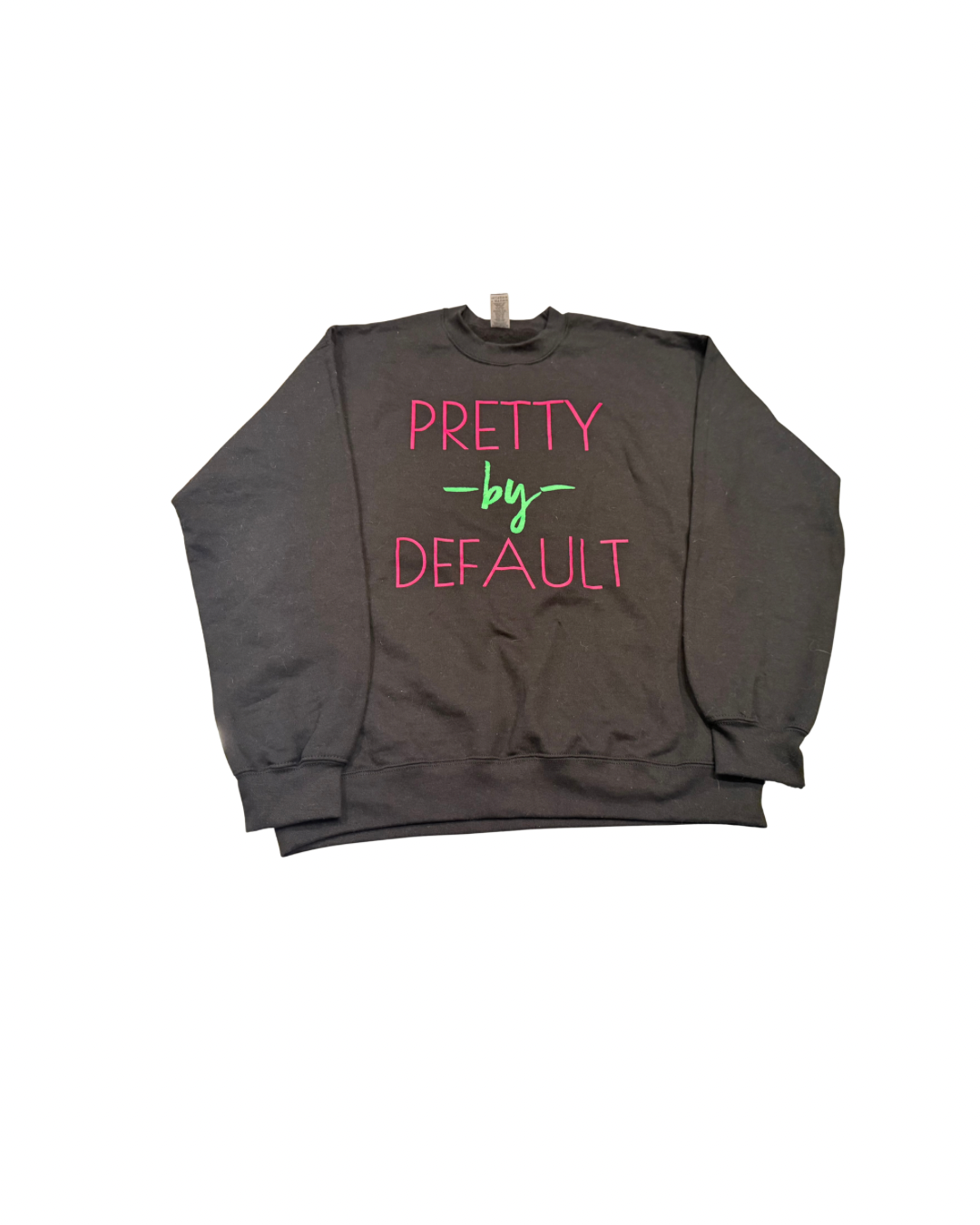 Pink & Green Slogan Crewneck Sweatshirt | Size M