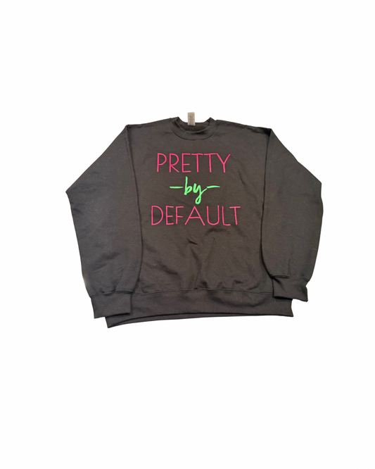Pink & Green Slogan Crewneck Sweatshirt