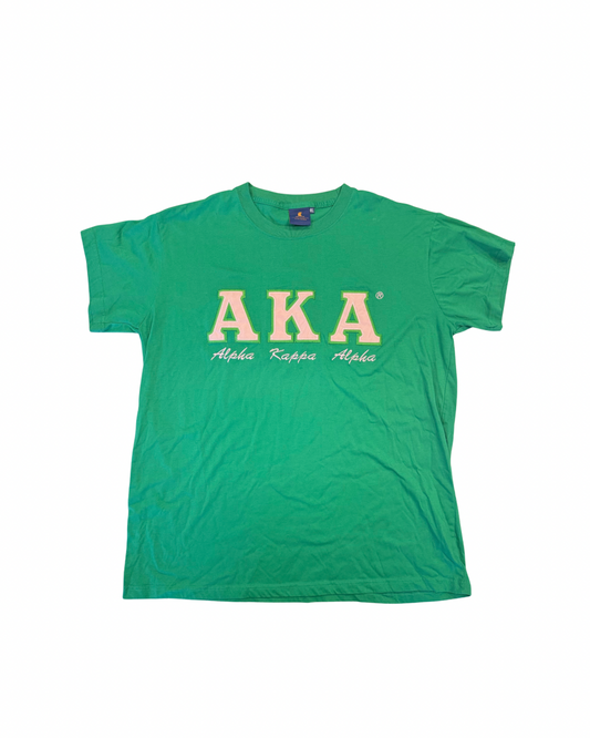 Pink & Green Classic Letter Tee
