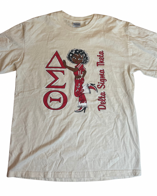 Delta Sigma Theta Cream Graphic Tee