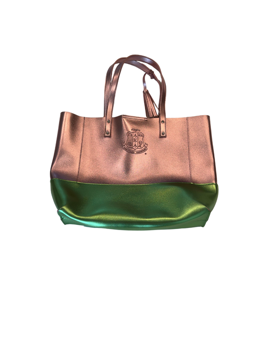 Pink & green AKA tote bag