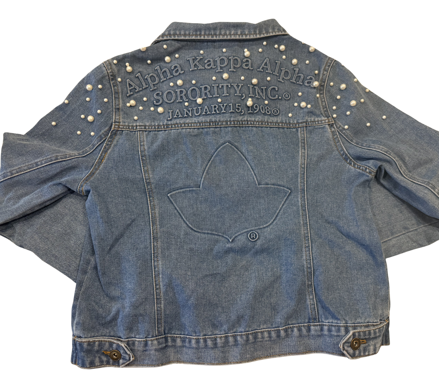 Alpha Kappa Alpha Pearl Legacy Denim Jacket