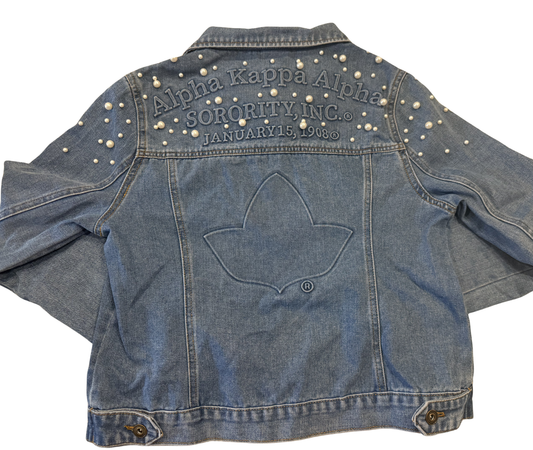 Alpha Kappa Alpha Pearl Legacy Denim Jacket