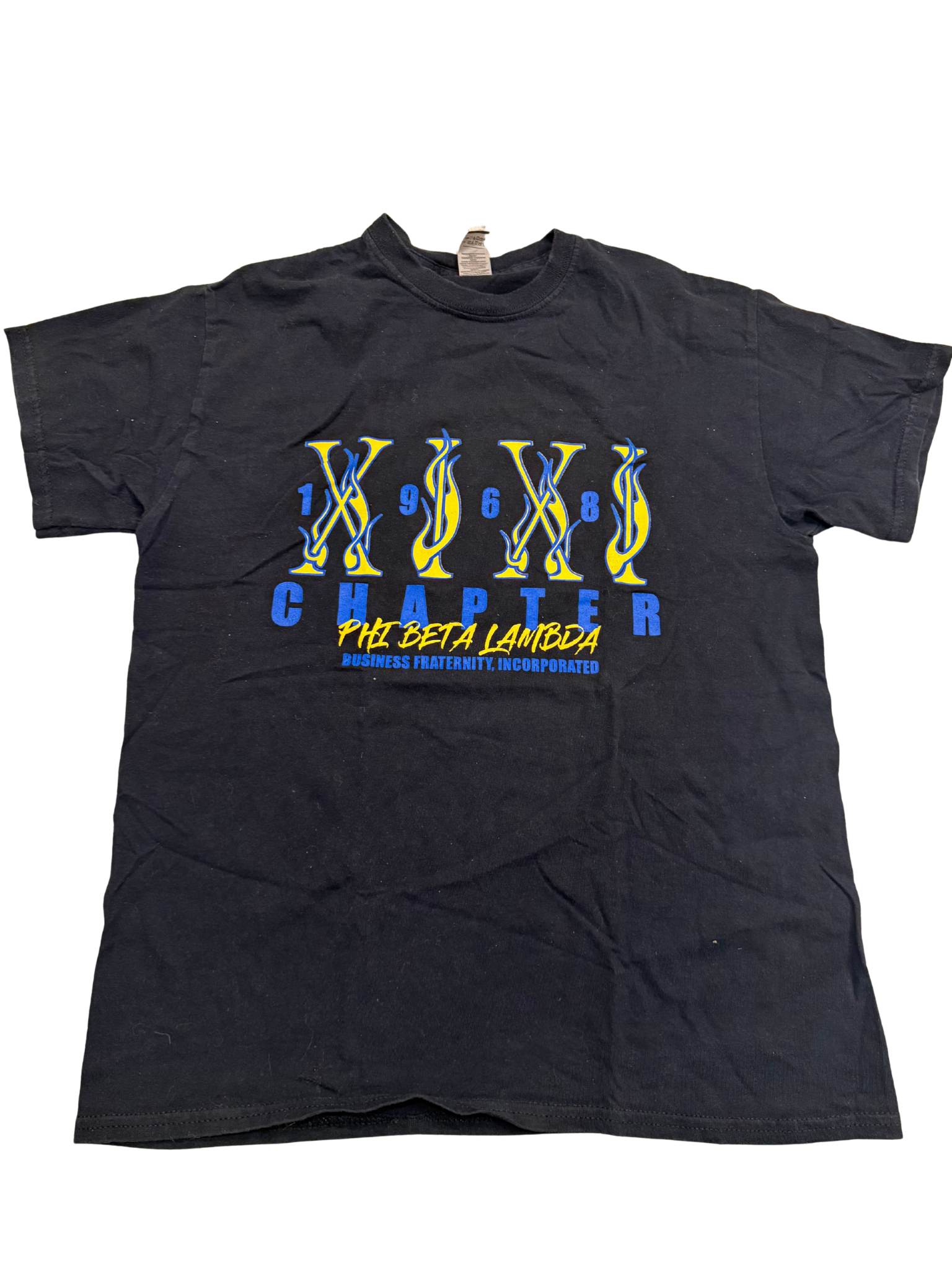 PBL ΦΒΛ Letter Tee Gold Front