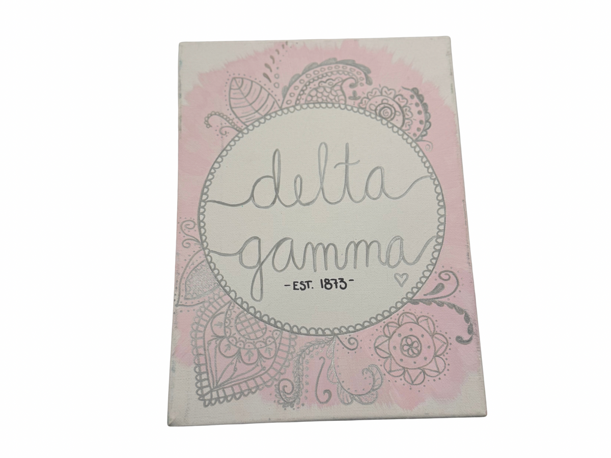 Delta Gamma Est. 1873 Canvas Wall Decor