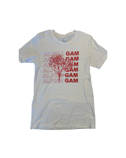 Alpha Gam Floral Graphic Tee