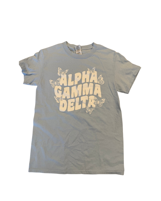 Alpha Gamma Delta Butterfly Graphic Tee