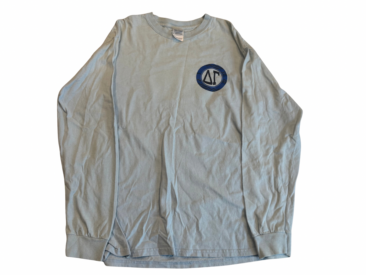 Delta Gamma Long Sleeve Tee — Light Blue