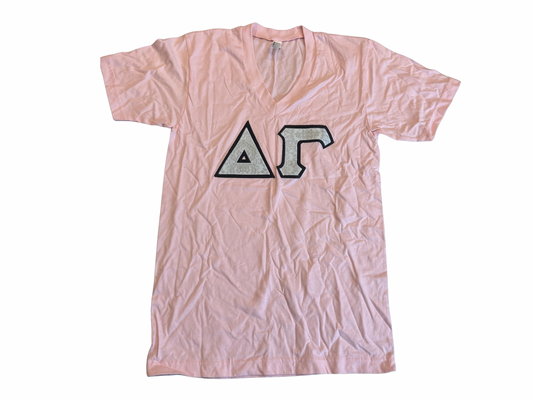 Delta Gamma Pink V-Neck Tee