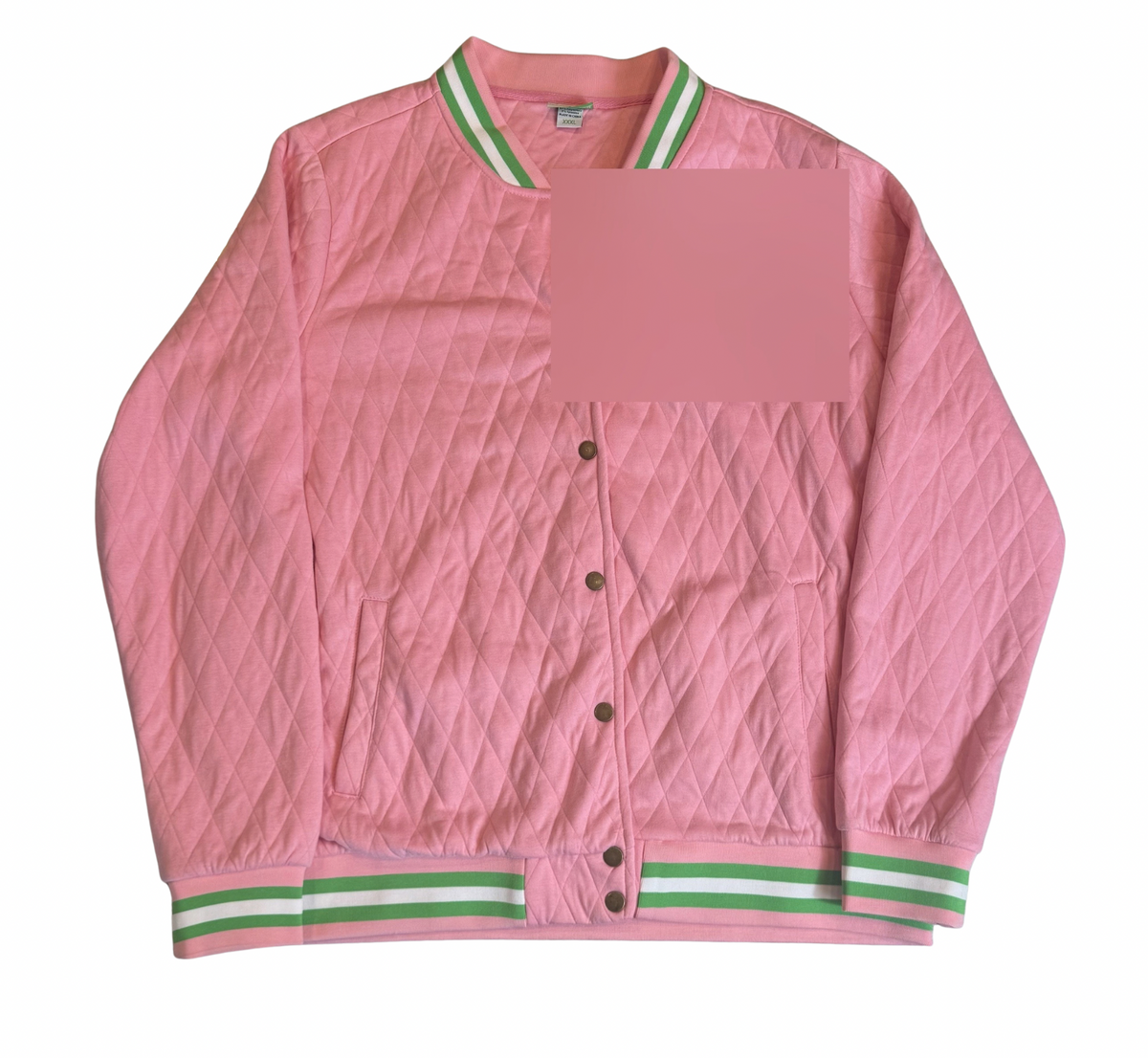 Pink Quilted Bomber Jacket - XXXL
