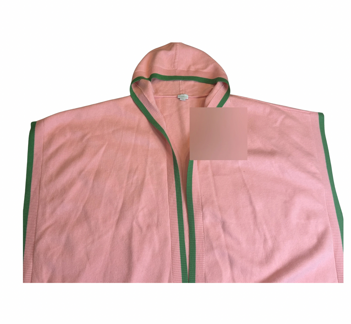 Pink Hooded Cape with Green Trim - 3XL