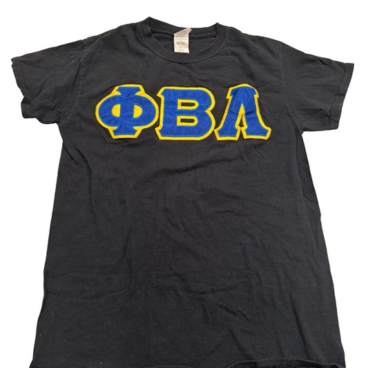 PBL ΦΒΛ Letter Tee Black Front