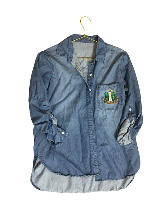 AKA Blue Jean Button Up