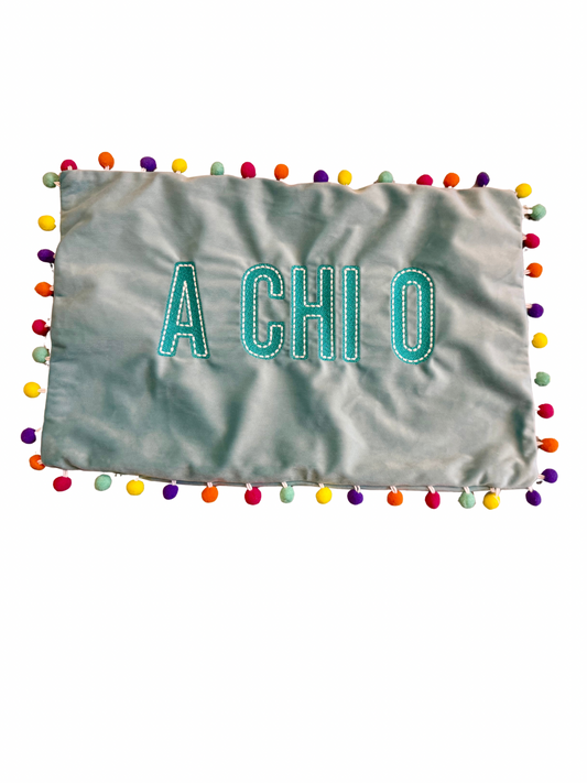 Alpha Chi Omega Velvet Custom Pillowcase