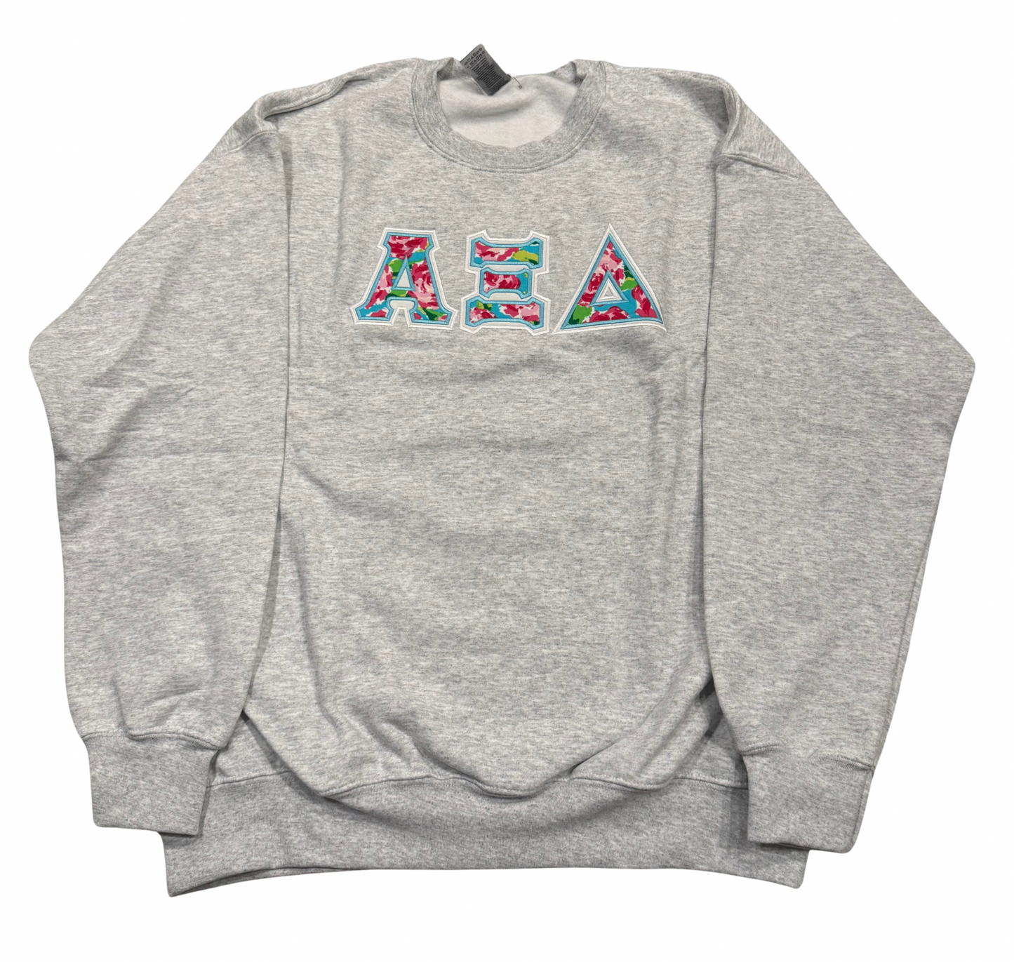 Alpha Xi Delta Gray Crewneck Sweatshirt Size L