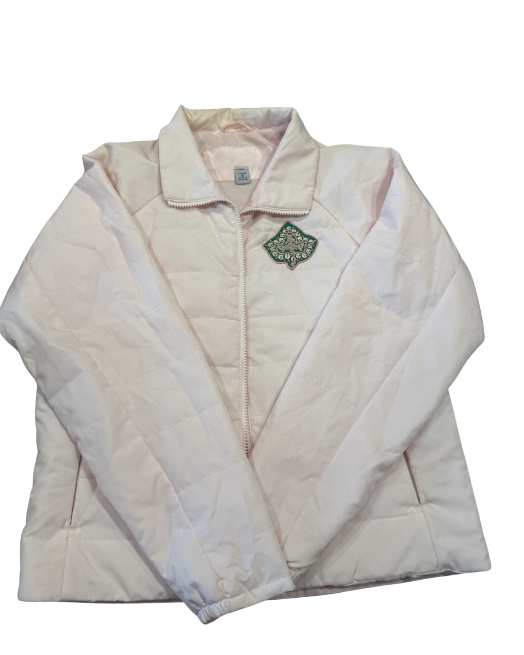 Alpha Kappa Alpha Blush Crest Quilted Jacket