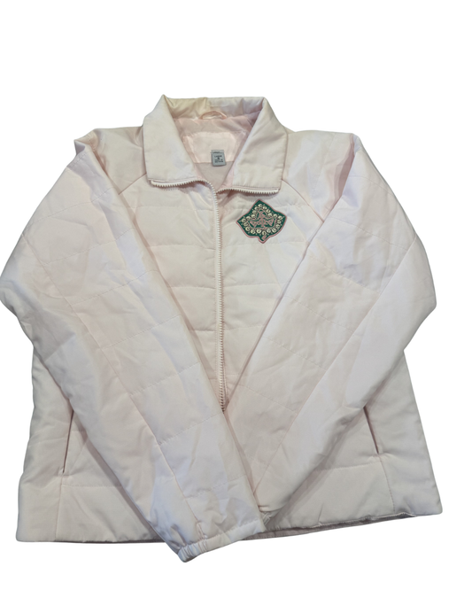 Alpha Kappa Alpha Blush Crest Quilted Jacket