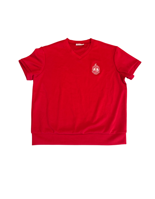 Delta Sigma Theta red sweat suit top, size M