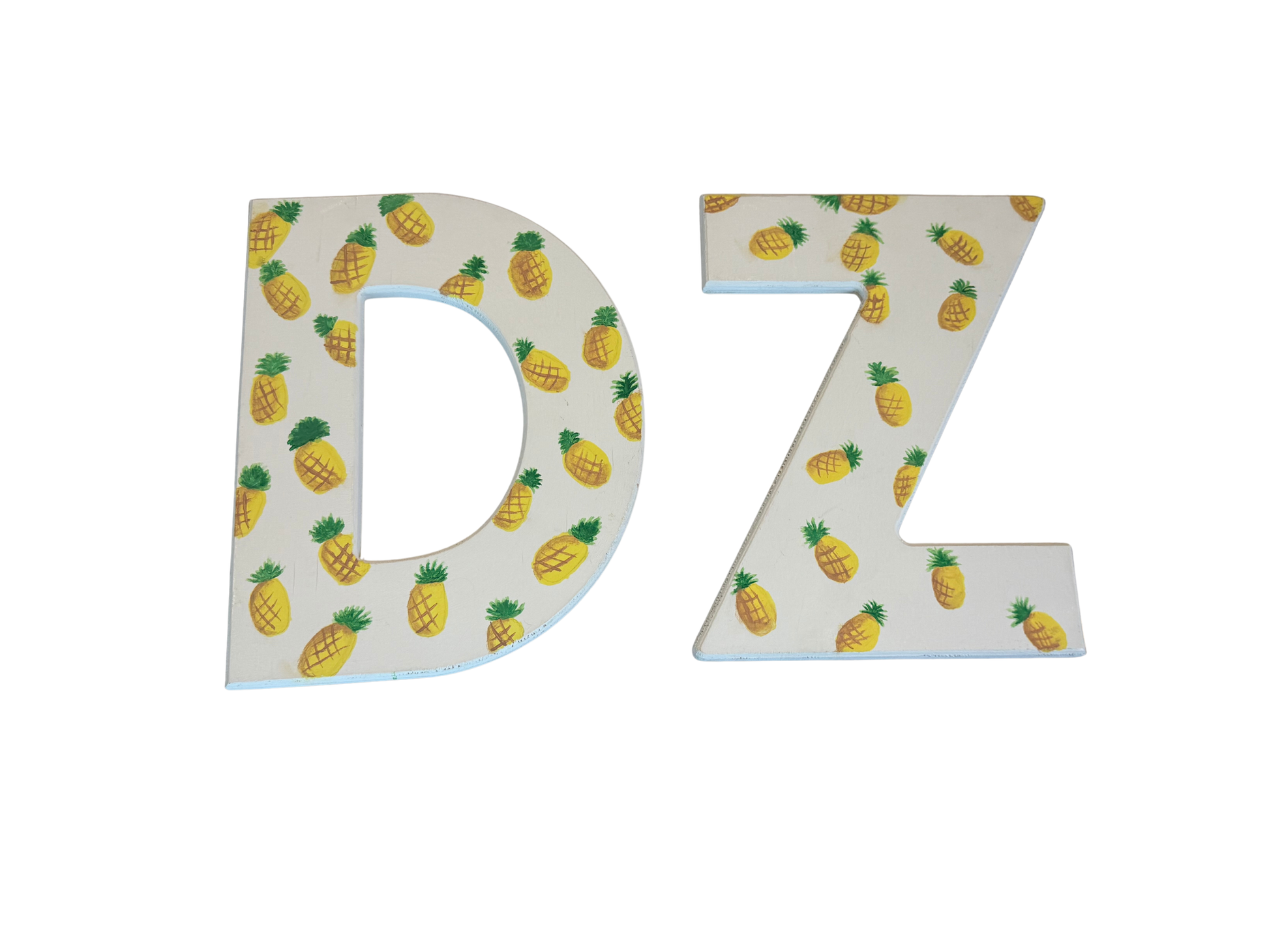 Delta Zeta pineapple decor letters, 12 by 9 inches