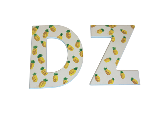 Delta Zeta pineapple decor letters, 12 by 9 inches