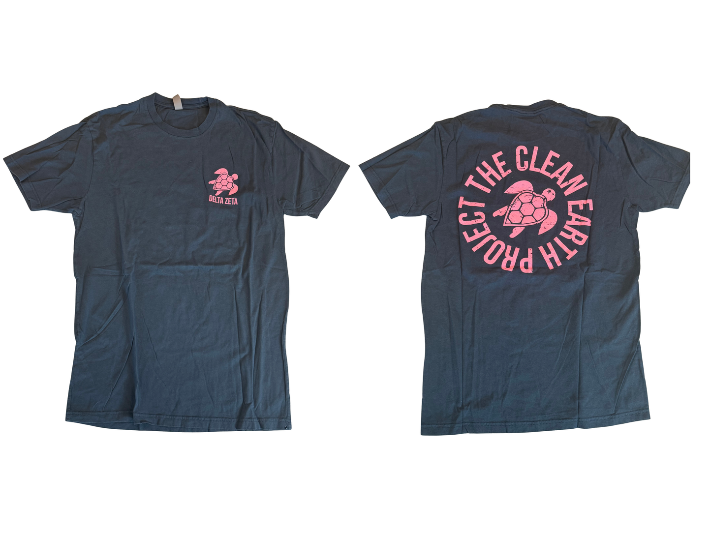 Delta Zeta Clean Earth Project turtle tee, size medium