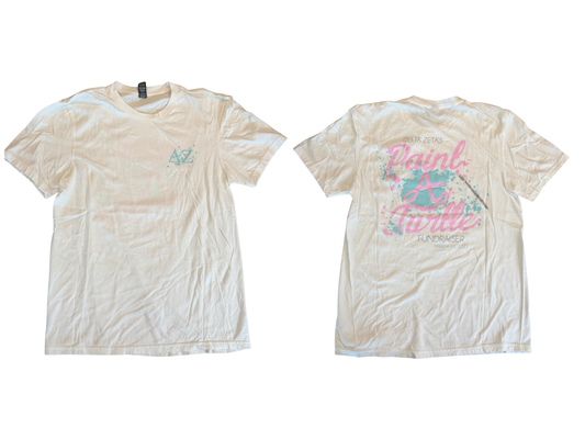 Delta Zeta white throwback 2021 fundraiser tee, size medium