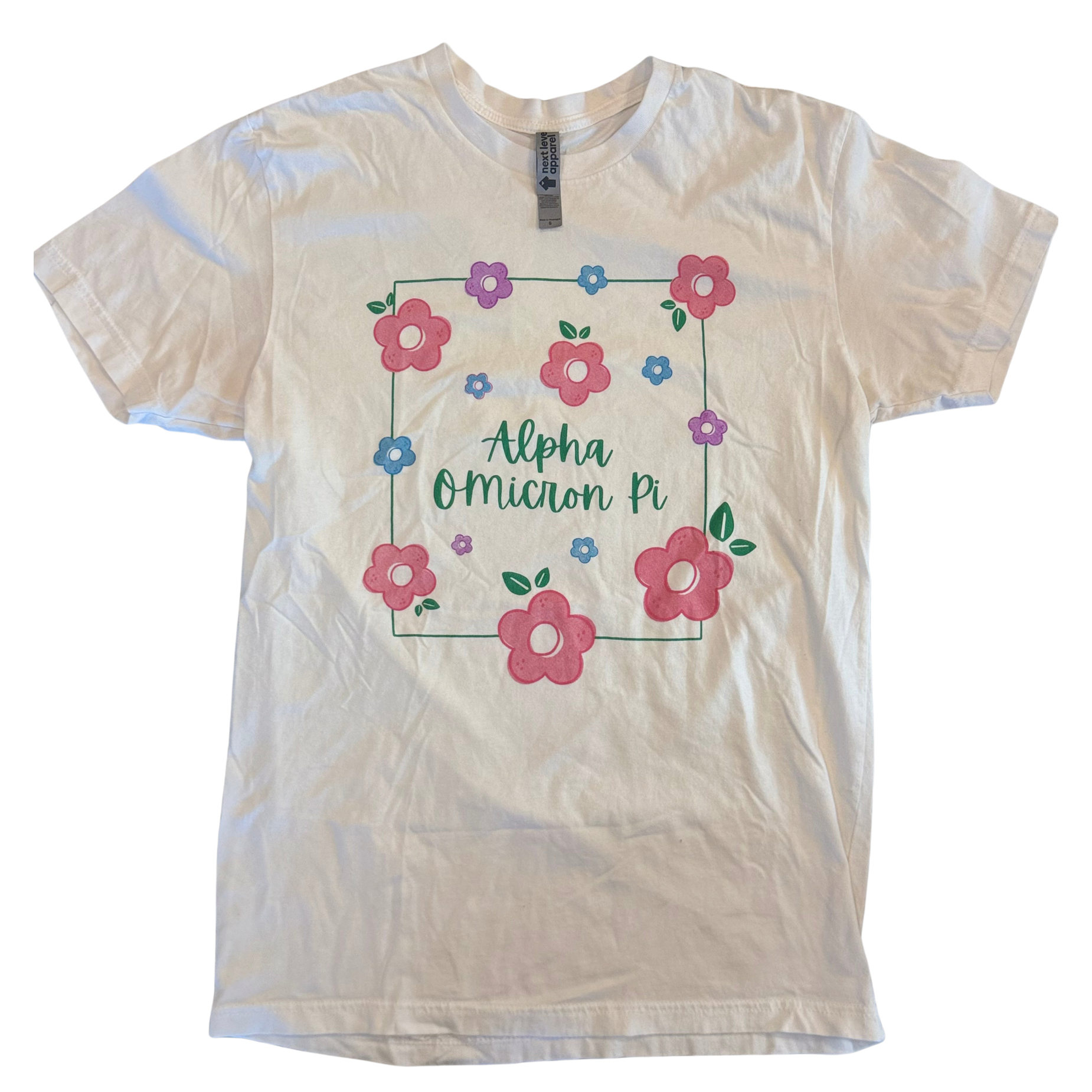 Alpha Omicron Pi Floral Graphic Tee