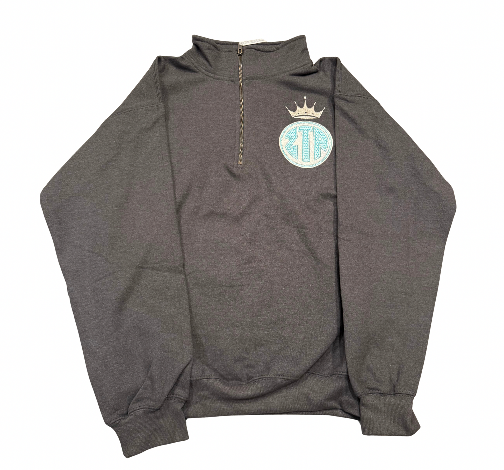 ZTA Gray Crown Logo Pullover Sweatshirt Size M