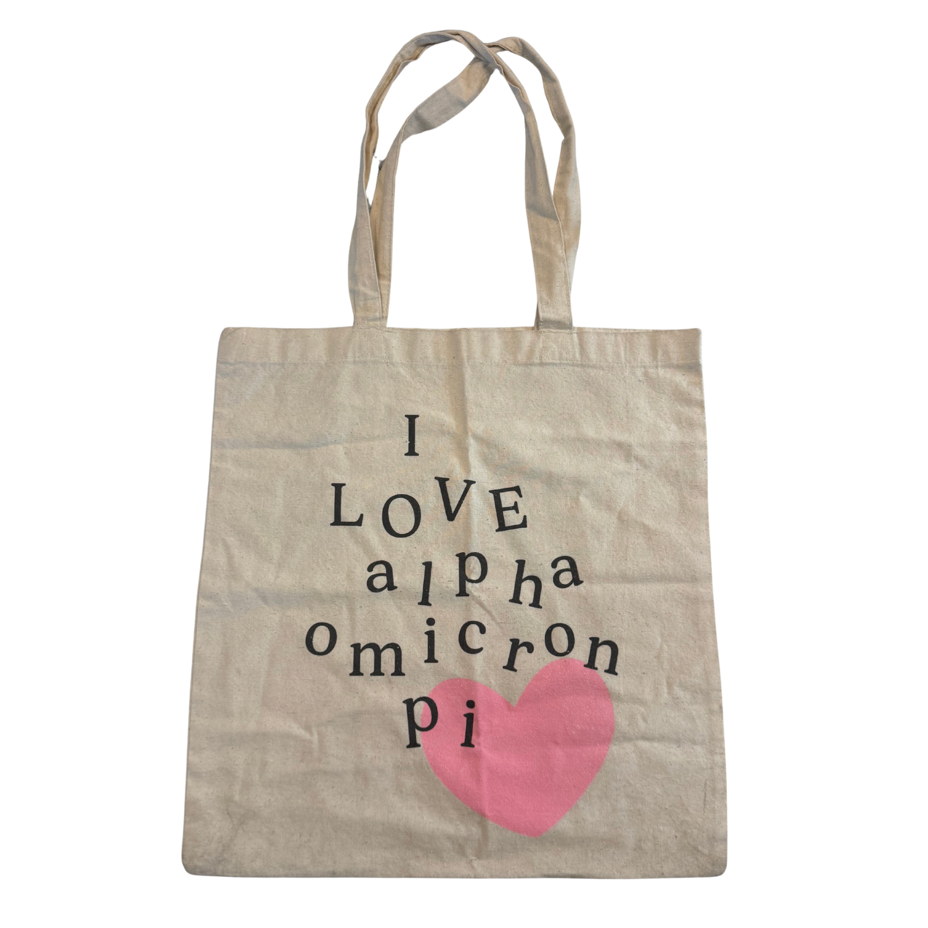I Love Alpha Omicron Pi Canvas Tote Bag