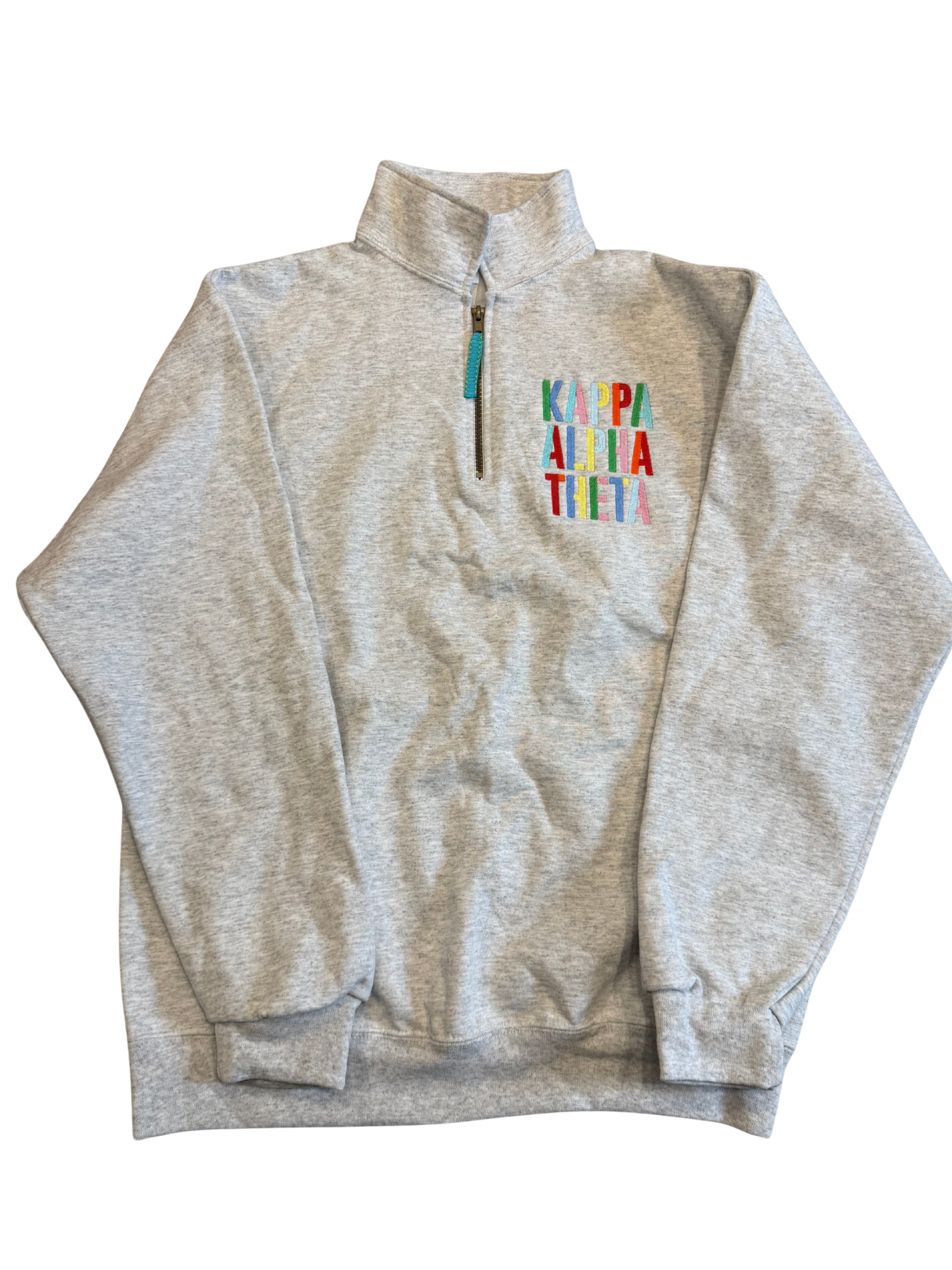 Kappa Alpha Theta Light Gray Pullover Sweatshirt Size M