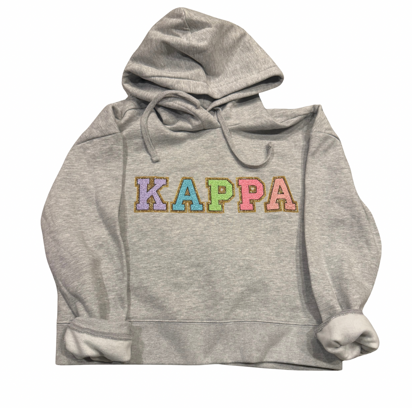 Kappa Kappa Gamma Multicolor Letter Crop Hoodie Size S