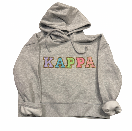Kappa Kappa Gamma Multicolor Letter Crop Hoodie Size S