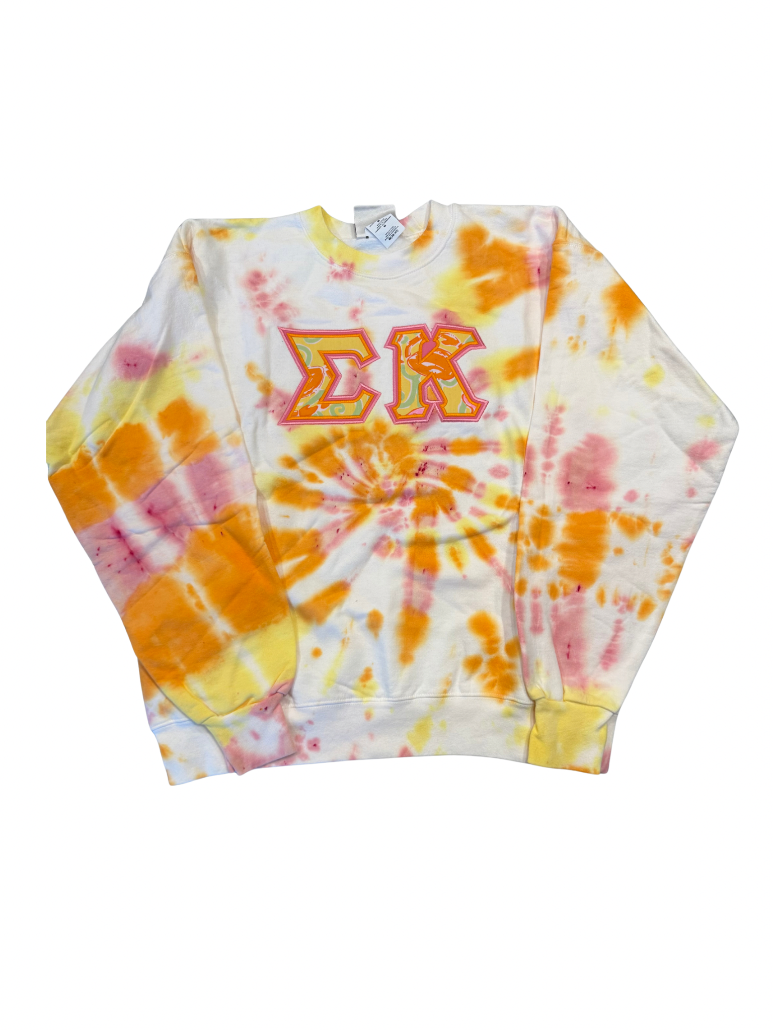 Sigma Kappa Orange Tie Dye Sweatshirt Size M